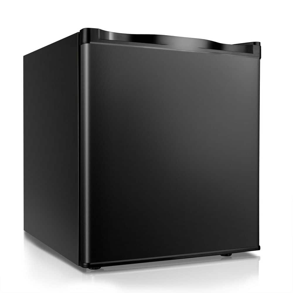 1.1 cu. ft. Single Door Upright Freezer with Reversible Door, Removable Shelves for Home/Dorms/Office in Black