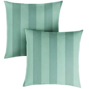 Preview Lagoon Square Indoor/Outdoor Large Knife Edge Throw Pillows 22 in. x 22 in. (Set of 2)