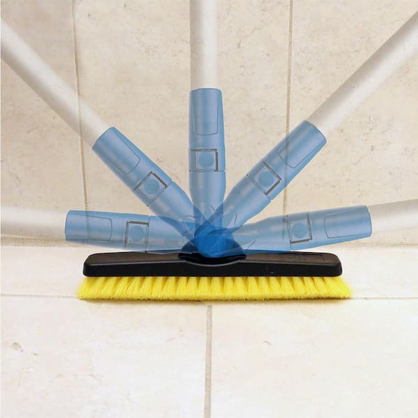 7 in 1 Microfiber Mop, Broom, Bendable Duster, 2 in 1 Squeegee & Dryer,  Tile Scrubber, & Scrub Brush Sponge - Ultimate Home Cleaning Kit W/  Extension Pole 