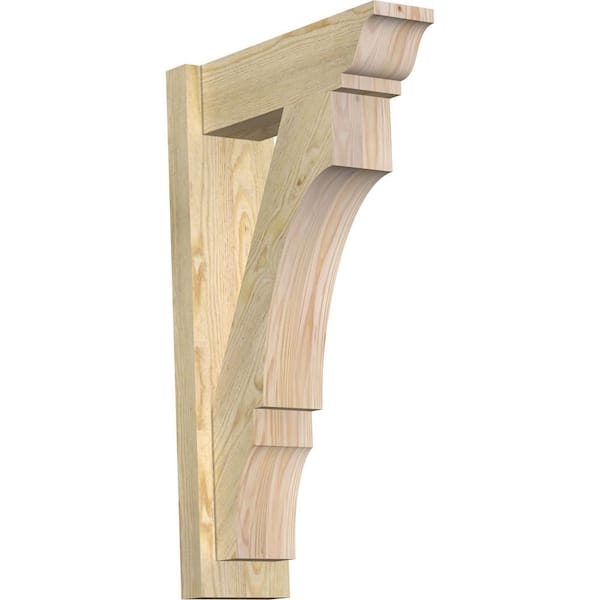 Ekena Millwork 6 in. x 30 in. x 18 in. Douglas Fir Balboa Traditional Rough Sawn Outlooker