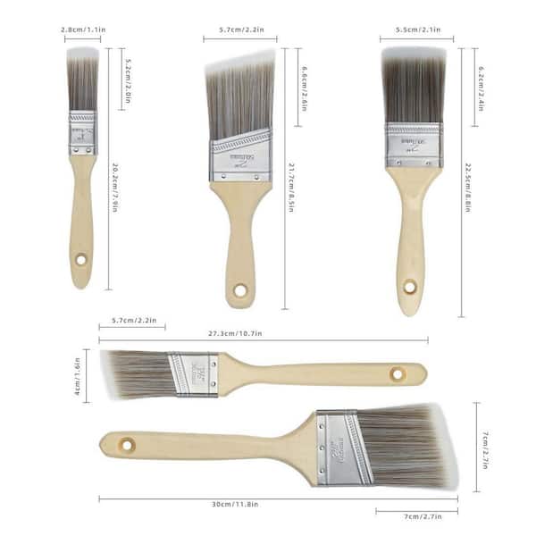 Dracelo 1 in. Flat, 2 in. Flat, 3 in. Flat, 4 in. Flat Paint Brush Set Foam  Paint Brushes (40-Pack) B08Q8QPP5D - The Home Depot