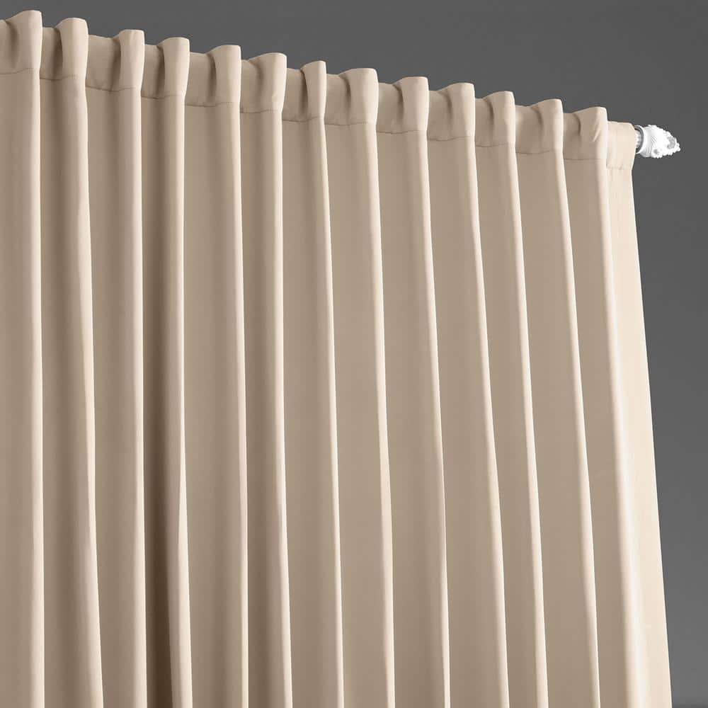 Eggnog Extra Wide Blackout Polyester Puddle Length Curtain Panel