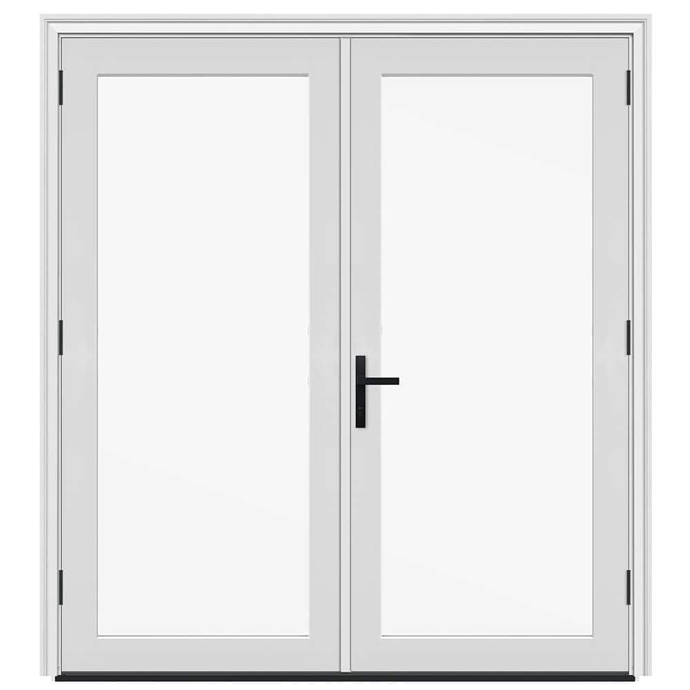 72 in. x 80 in. F4500 Right-Hand/Outswing Primed Fiberglass French Patio Door w/ Low-E Impact Glass and Black Handle price history on PriceWatchPro