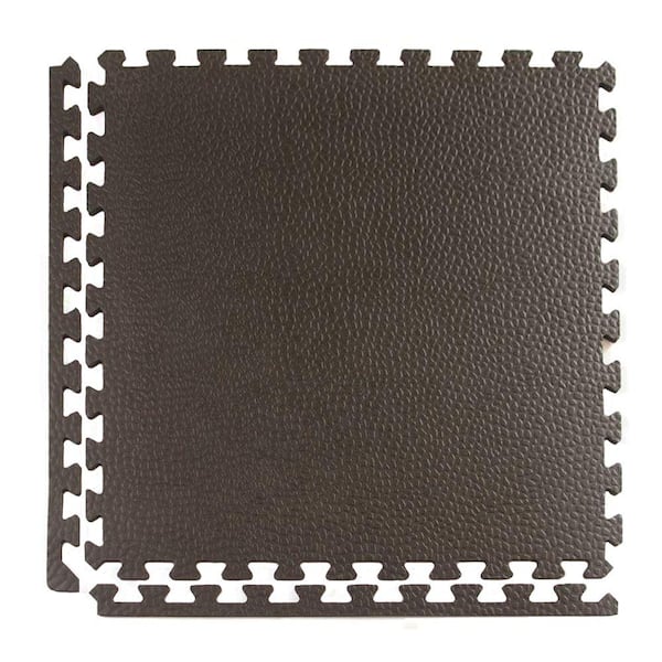 Greatmats Pebble Top Lite Black 24 in. x 24 in. x 0.39 in. Foam Home Gym Interlocking Floor Tile (Case of 25)
