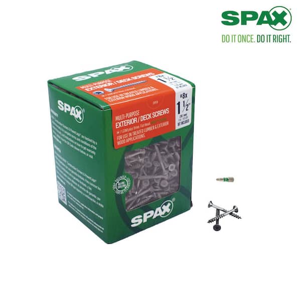 SPAX #8 x 1-1/2 in. T-Star Plus Flat Head Interior/Exterior HCR-X Screw (5 lb. -Box)