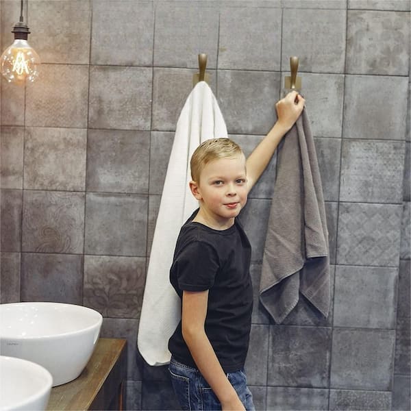 6-Packs Matte Black Bathroom Towel Hook Robe Hook Shower Kitchen Wall