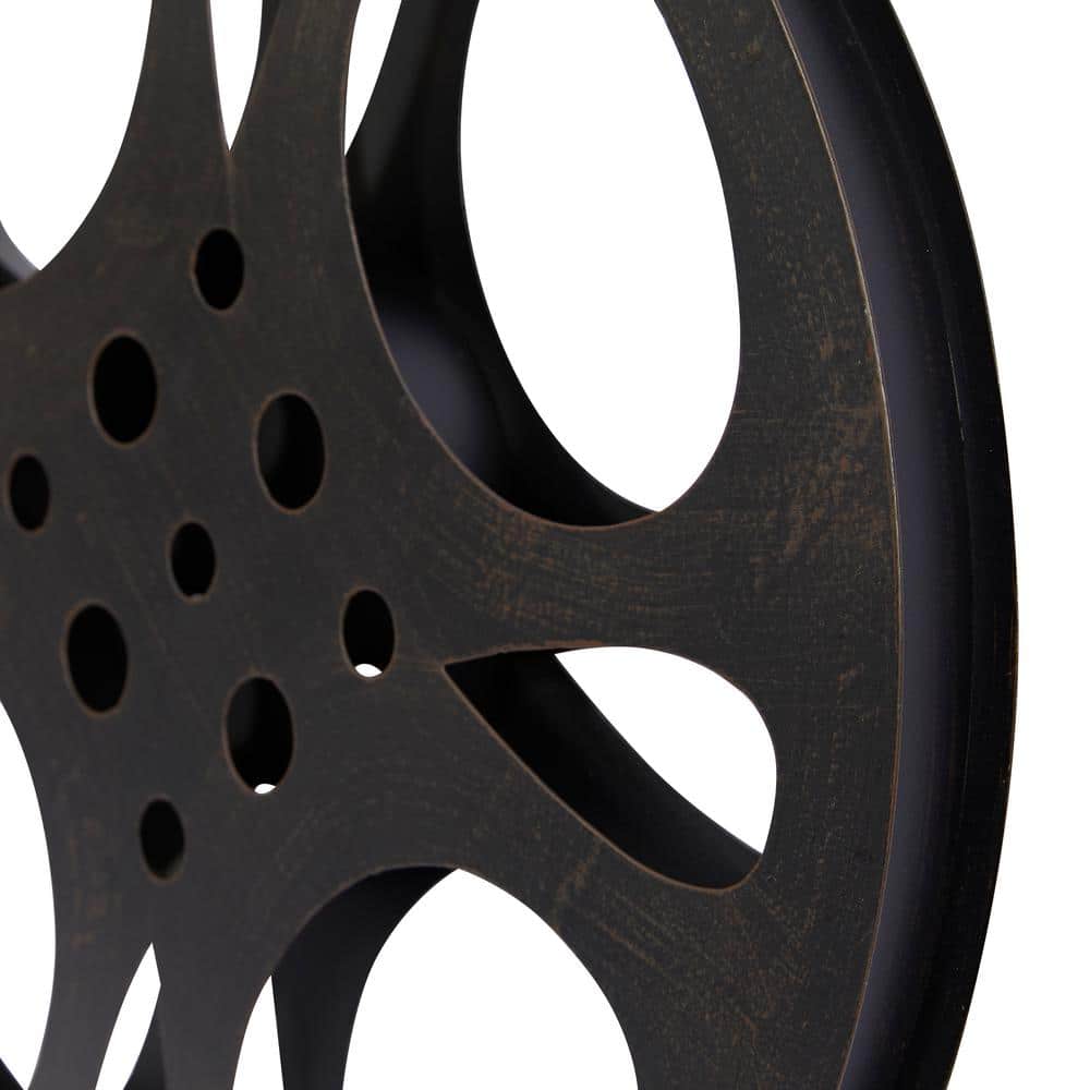 Black and Gray Metal Movie Reel Wall Decor