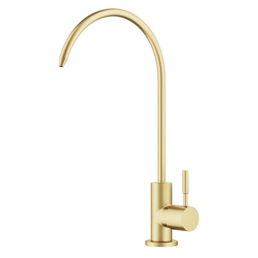 Single Handle Deck Mount Standard Kitchen Faucet Water Filter Faucet in Brushed Gold price history on PriceWatchPro