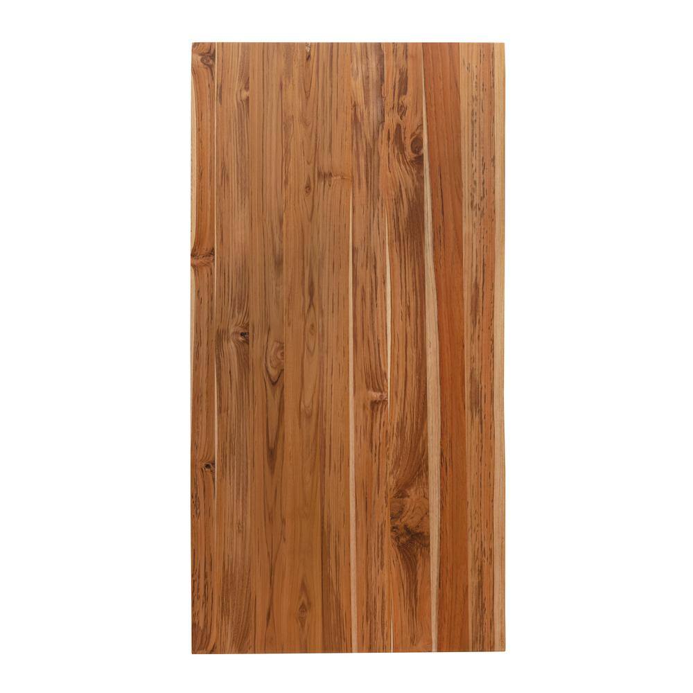 HARDWOOD REFLECTIONS 4 ft. L x 30 in. D Finished Teak Solid Wood ...
