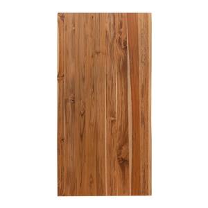 8 ft. L x 25 in. D Finished Teak Solid Wood Butcher Block Countertop With Live Edge