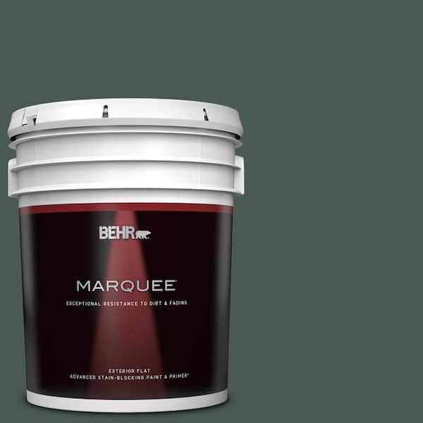 BEHR MARQUEE 5 gal. #S420-7 Secluded Woods Flat Exterior Paint & Primer