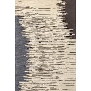 Audrie Gray 5 ft. x 8 ft. Contemporary Abstract Wool Area Rug