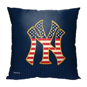MLB Yankees Celebrate Series Printed Polyester Throw Pillow 18 X 18