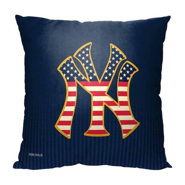 MLB Yankees Celebrate Series Printed Polyester Throw Pillow 18 X 18