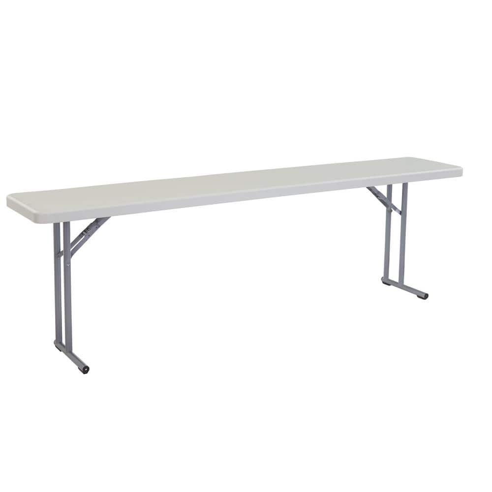 National Public Seminar Plastic Table Home 96 BT-1896 The in. Grey Folding Seating Depot 