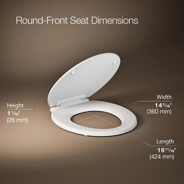 KOHLER Broadwood Round Closed Front Toilet Seat in White
