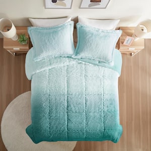 Ella Aqua Microfiber Twin/Twin XL Comforter Set