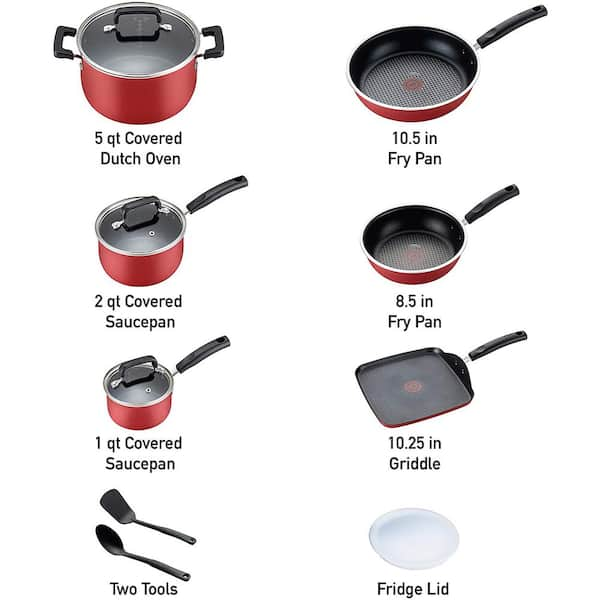 T-fal Ultimate Hard Anodized Nonstick Cookware Set 17 Piece Pots