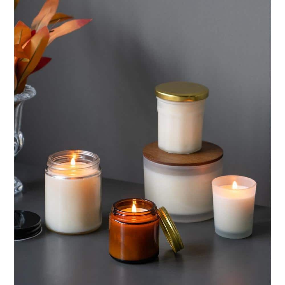 Earl Grey Scented Soy Wax Candle in Glass Jar