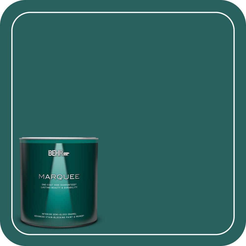 1 qt. #MQ6-05 Verdant Forest One-Coat Hide Semi-Gloss Enamel Interior Paint & Primer product image for price tracking