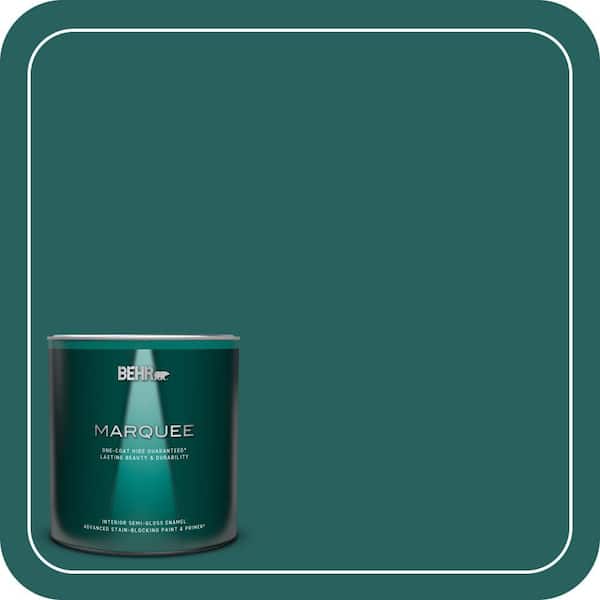 BEHR MARQUEE 1 qt. #MQ6-05 Verdant Forest One-Coat Hide Semi-Gloss Enamel Interior Paint & Primer