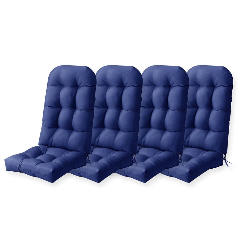 50 in. x 20 in. Deep Seat Outdoor Adirondack Chair Cushion in Dark Blue (4-