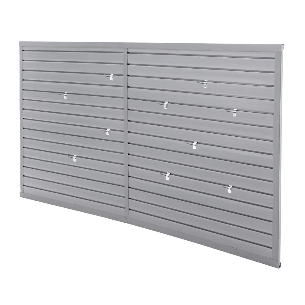 8x4ft PVC Slatwall Garage Organizer, 4 Panels Heavy Duty Wall Mount Tool Rack System Charcoal Grey price history on PriceWatchPro