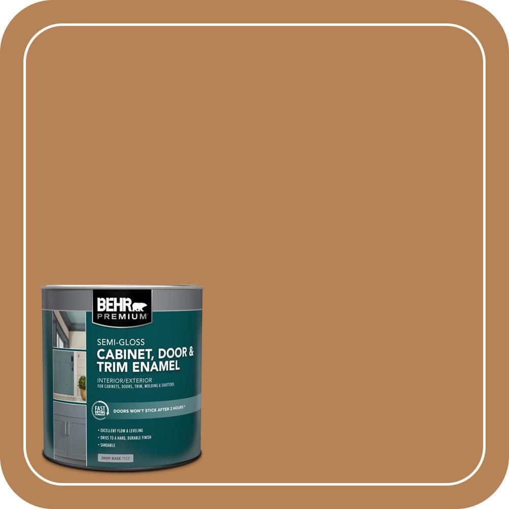 BEHR PREMIUM 1 qt. #S250-5 Roasted Cashew Semi-Gloss Enamel