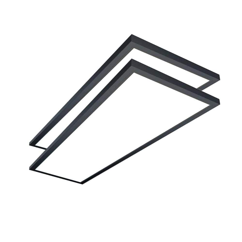 1 ft. x 4 ft. 5500 Lumens Integrated LED Panel Light, Selectable 5CCT Ceiling Flush Mount Fixture TRIAC Dimmable 2-Pack price history on PriceWatchPro