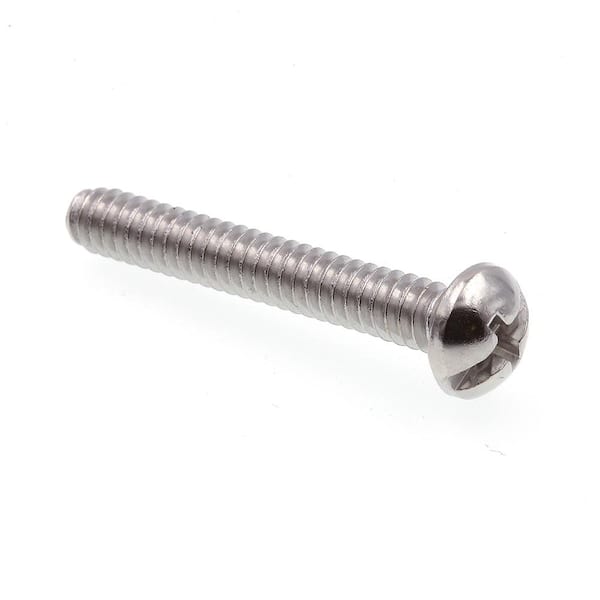 Prime-Line #10-24 x 1-1/4 in. Grade 18-8 Stainless Steel Phillips/Slotted Combination Drive Round Head Machine Screws (25-Pack)