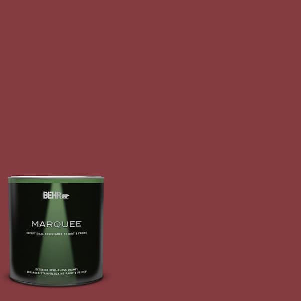 BEHR MARQUEE 1 qt. #M140-7 Dark Crimson Semi-Gloss Enamel Exterior Paint & Primer
