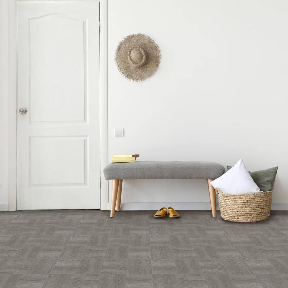Charcoal Grey 12'' x 12'' Self-Adhesive Vinyl Floor Tiles