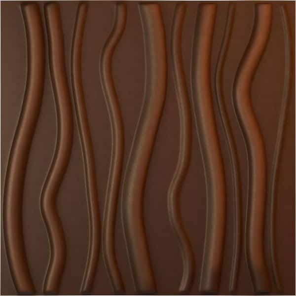 Ekena Millwork 19 5/8 in. x 19 5/8 in. Jackson EnduraWall Decorative 3D Wall Panel, Aged Metallic Rust (Covers 2.67 Sq. Ft.)