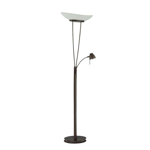 Designers Choice Collection 72 in. Oil Rubbed Bronze Floor Lamp with Reading Light-DISCONTINUED