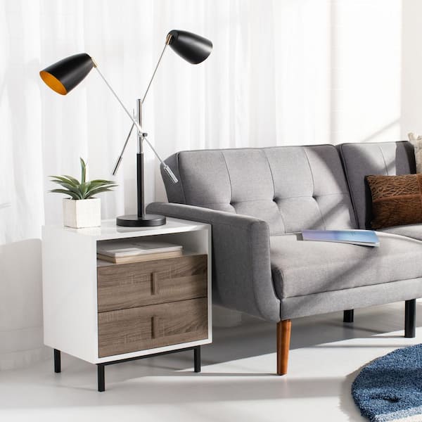 Mavis 32 in. Black Balance Table Lamp with Black Shade