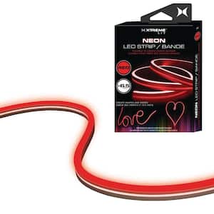 Red 6.5 ft. Neon-LED Strip, Bendable/Durable, Make Unique and Colorful Words, Phrases and Shapes To Illuminate Any Space