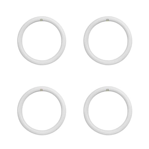 20-Watt 12 in. T9 G10q Type A Plug and Play Linear Circline LED Tube Light Bulb, Daylight Deluxe 6500K (4-Pack)