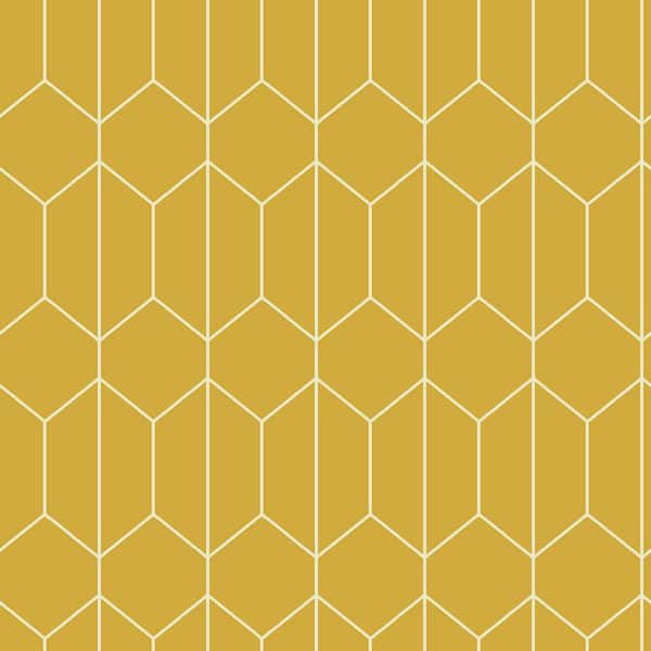 Orson Yellow Trellis Wallpaper Sample
