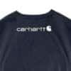 Carhartt Men\'s Regular Large Navy Cotton Long-Sleeve T-Shirt K231-NVY - The  Home Depot
