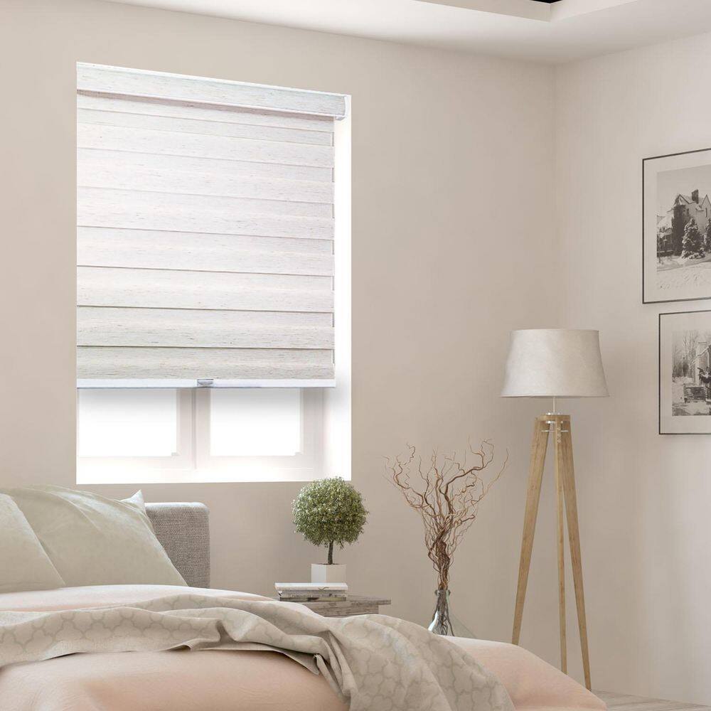 Off White Cordless Room Darkening Polyester Dual Layer Zebra Roller Shades-70 in. W x 72 in. L price history on PriceWatchPro