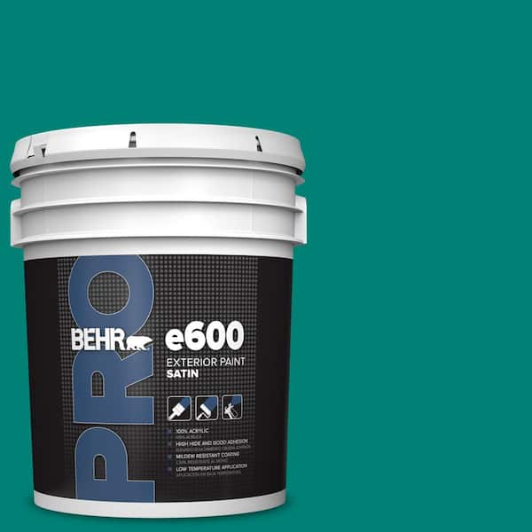BEHR PRO 5 gal. #HDC-WR14-9 Green Garlands Satin Exterior Paint