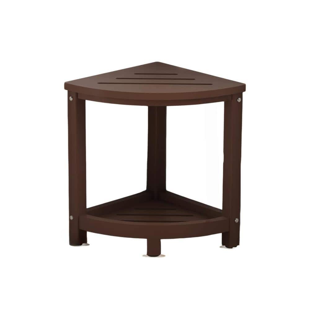 12.7 in. W x 12.7 in. D Brown Decorative Wall Shelf Shower Stool for Inside Shower price history on PriceWatchPro