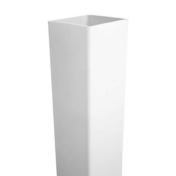 4 in. x 4 in. x 6 ft. White Vinyl Fence Blank Post