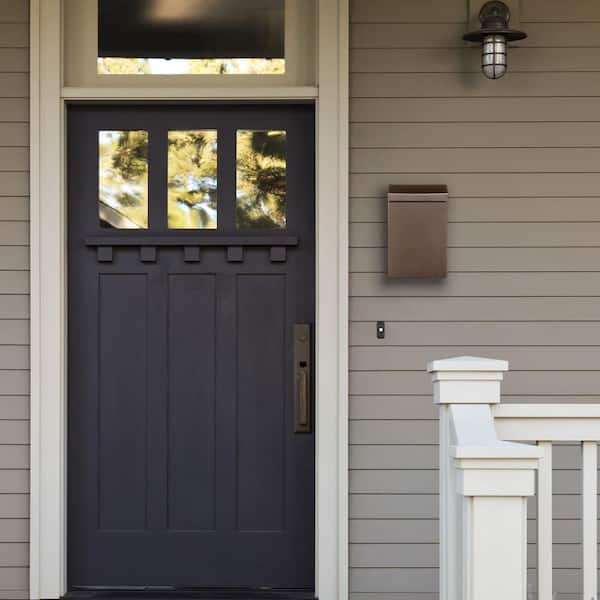 Modern Heritage Textured Bronze, Small, Galvanized Steel, Wall-Mount Mailbox