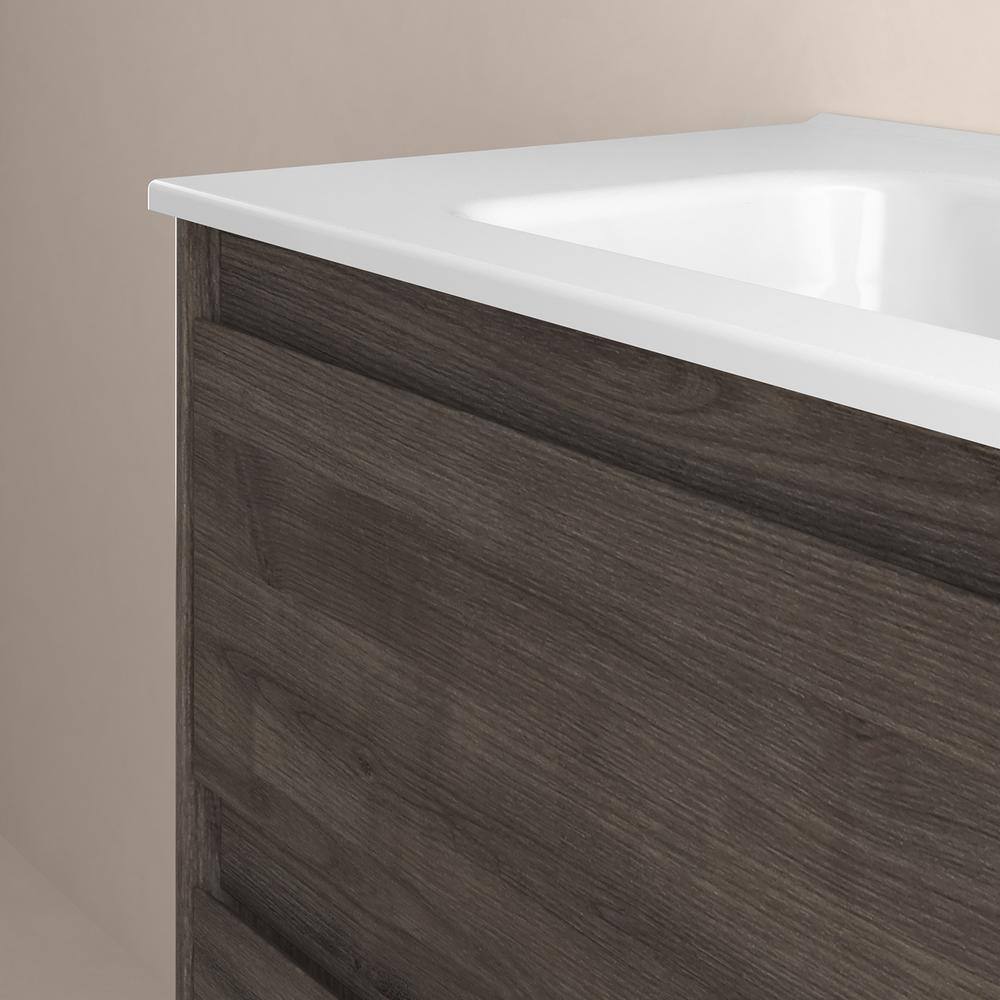 Ambra 48" Samara Ash Wall-Mount Single Vanity with Ceramic Sink