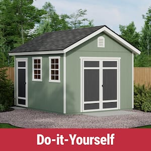 Fairfax Do-It-Yourself 10 ft. x 12 ft. Outdoor Wood Storage Shed with Multiple Doors and Windows (120 sq. ft.)