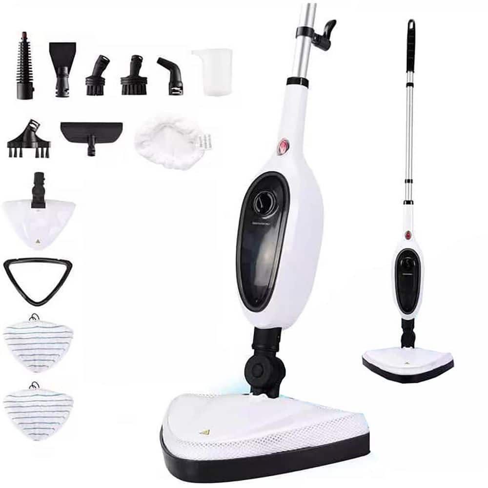 Anqtovp Commercial Corded Steam Mop for Wood Tile Carpet Floor