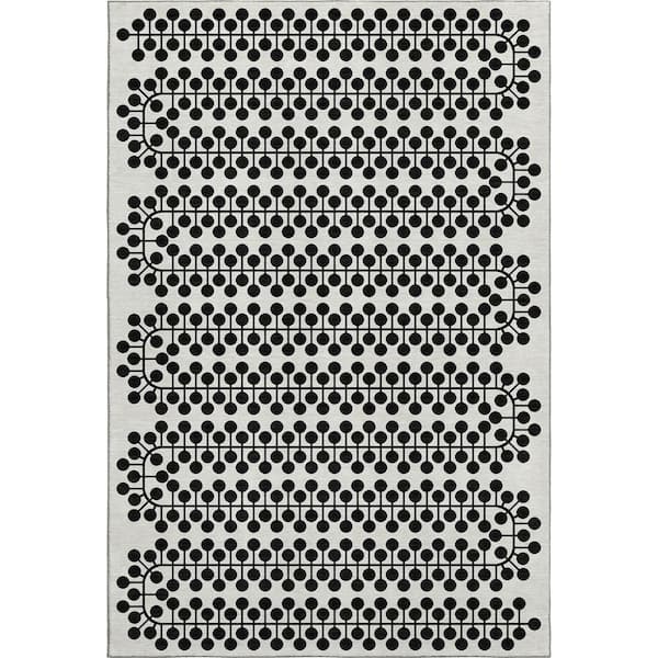Mayfield Premium Machine Washable Abstract AMF2247 Ivory 10 ft. x 14 ft. Area Rug