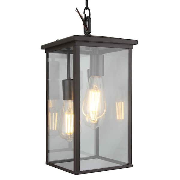 Unbranded Clara Bronze Dusk to Dawn Outdoor Hardwired Lantern Sconce