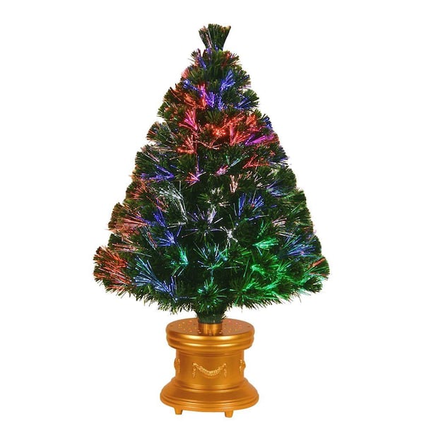 National Tree Company 3 ft. Fiber Optic Fireworks Evergreen Artificial Christmas Tree